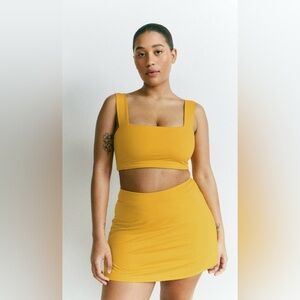 NWT The Reformation Ellie Ecostretch Bra and Tiffany Ecostretch Active Skort in